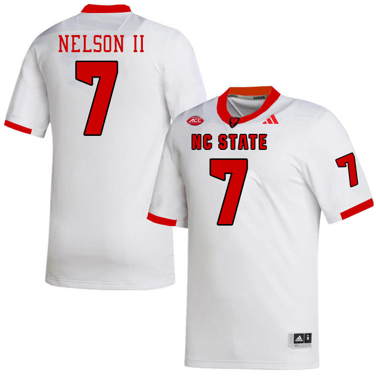 NC State Wolfpack #7 Brian Nelson II College Football Jerseys Stitched-White NC State Wolfpack #7 Brian Nelson II College Football Jerseys Stitched-White